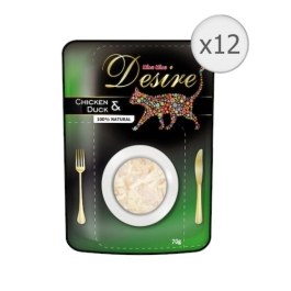 Pachet MIAU MIAU DESIRE Plic Pui File si Rata in Supa 70g x 12 buc