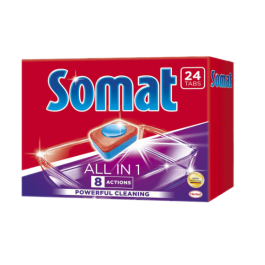 Detergent tablete masina spalat vase, 24 buc, Somat	