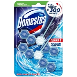 Odorizant toaleta, Power 5 Ocean, 2 x 55 g, Domestos