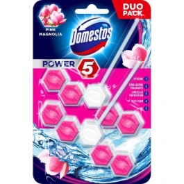 Domestos Odorizant pentru toaleta Power 5 cu Magnolie, 2 x 55 g