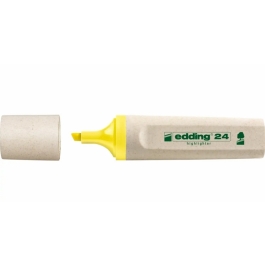 Textmarker Edding Ecoline, varf retezat, 2-5 mm, galben