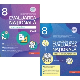 Pachet Editura Paralela 45 - Evaluarea nationala 2026. Limba si literatura romana si Matematica Clasa a 8-a - Gabriel Popa, Camelia Sapoiu