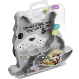 Farfurie compartimentata din silicon cu ventuza model bulldog Melii