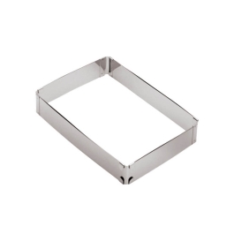 Forma dreptunghiulara reglabila pentru tort, max 340x540x50 mm, inox