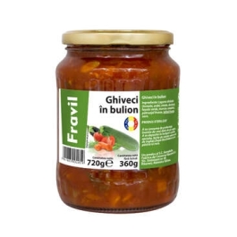 Ghiveci in bulion, 720 g, Fravil