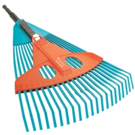 Grebla pentru frunze, cu latime reglabila, PVC, fara coada, 21 dinti, Gardena Combisystem