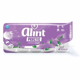 Hartie igienica 3 straturi, 10 role, Alint Practic Liliac