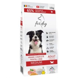 Hrana uscata pentru caini adult de talie medie, 10 kg, For Dog