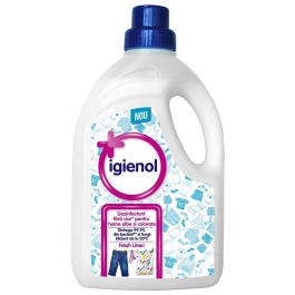Igienol Virucid Dezinfectant lichid pentru haine Fresh Linen 1,5L, avizat Ministerul Sanatatii