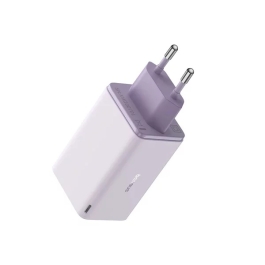 Incarcator retea Baseus GaN6 Pro, 65W, 2x USB si 2x USB-C, Fast Charge, Cablu USB-C la USB-C inclus Violet