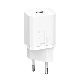 Incarcator rapid Baseus Super Si, 1x USB-C, 20W Alb
