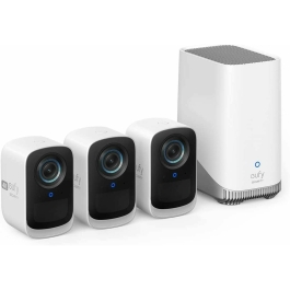 Kit supraveghere video eufyCam 3C S300, 4K Ultra HD, BionicMind, Nightvision, Homebase 3 + 3 camere video eufyCam 3C