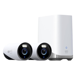 Kit supraveghere video wired eufyCam E330 (Professional), Rezolutie 4K, AI, Supraveghere 24/7, HomeBase 3 + 2 camere video, Alb