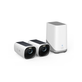 Kit supraveghere video eufyCam 3 S330, 4K Ultra HD, Incarcare solara, BionicMind™, Nightvision, Homebase 3 + 2 camere video