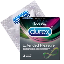 Durex Prezervative Extended Pleasure, 3 buc