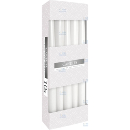 LUMANARI CONICE S30-090 A10 ALB 10BUC/SET