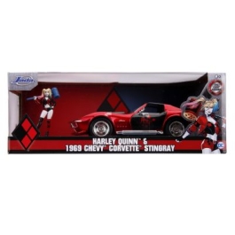 Masinuta din metal Harley Quinn 1969 Chevy Corvette, JadaToys