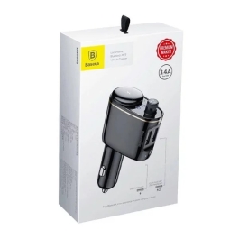 Modulator FM Bluetooth Baseus S-06, 2x USB, Negru