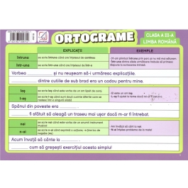 Pliant Ortograme. Clasa a III-a, limba romana