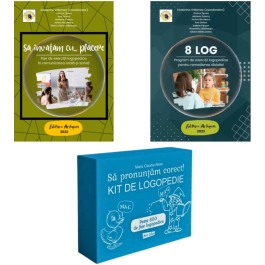 Pachet logopedic educational - 8 LOG fise interactive si kit pentru pronuntie corecta - Ecaterina Vrasmas Maria Claudia Alexe
