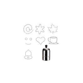 Kit decorare, 7 piese, inox, diametrul  65mm