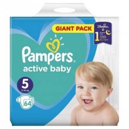 Scutece marimea 5, 11-16 kg, 64 buc Pampers - Active Baby