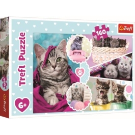 Puzzle pisici dragalase 160 de piese, Trefl