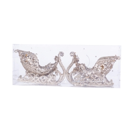 Prosper Ornament sanii sampanie/aurii, set 2 buc, BN72