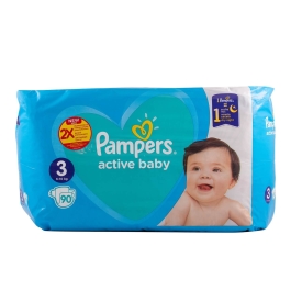 Scutece marimea 3, 6-10 kg, 90 buc Pampers - Active baby