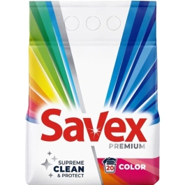 Savex Detergent pudra pentru haine/rufe, 2in1 Color, 20 spalari, 2kg