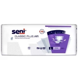 Scutece adulti, Extra Large, 30 bucati, Seni Classic Plus Air