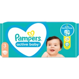 Scutece marimea 3 6-10 kg, 54 buc, Pampers - Active Baby
