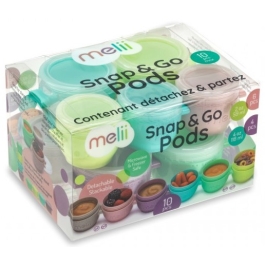 Set 10 recipiente Snap&Go 6X59 ml + 4X118 ml Melii
