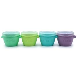 Set 4 recipiente silicon 118 ml Snap&Go Melii