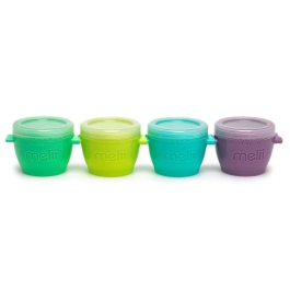 Set 4 recipiente silicon capac filet Snap&Go 118 ml Melii