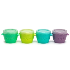 Set 4 recipiente silicon Snap&Go 177 ml Melii