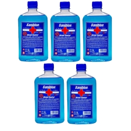 Pachet Saniblue spirt/alcool sanitar 70%, 500 ml x 5 buc