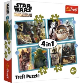 Puzzle 4in1 Star Wars Mandalorianul