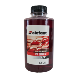 Ulei 0.5L, rosu amestec, motoare 2T, 30 ml/l Elefant