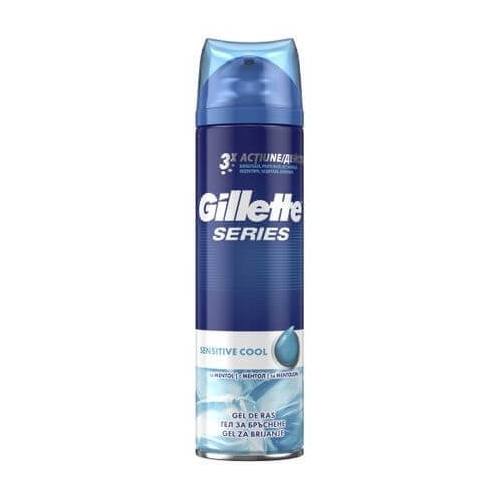 Gillette Gel de ras Sensitive cool cu mentol, 200 ml