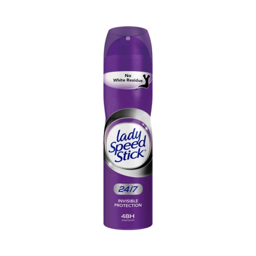 Lady Speed Stick Spray Deodorant 24/7 Invisible Protection, 150 ml
