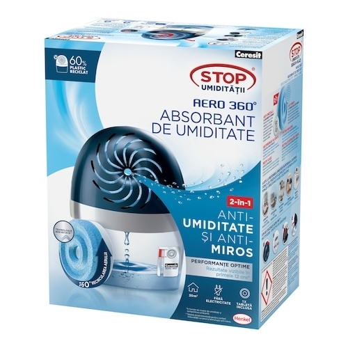 Ceresit Absorbant umiditate Aero 360, 450 g, Albastru Absorbante umiditate Ceresit grupdzc