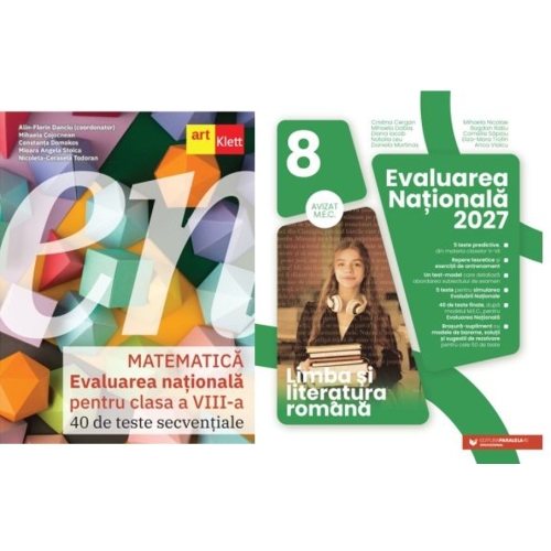 Pachet Evaluarea Nationala 2027. Limba si literatura romana si Matematica - Cristina Cergan Alin-Florin Danciu