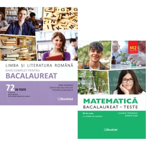 Pachet Bacalaureat 2027. Limba si literatura romana 72 teste complete si Teste Matematica M2 Profil Stiinte ale naturii - Mimi Gramnea Claudia Temneanu