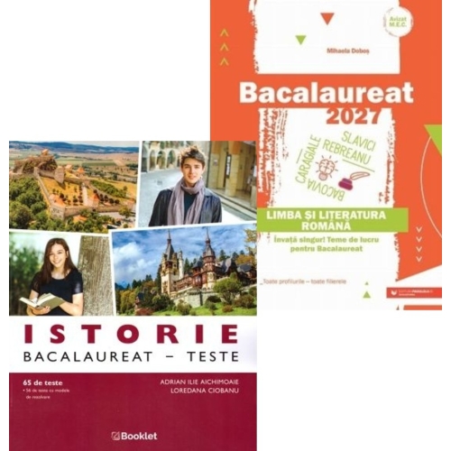 Pachet Bacalaureat 2027 Limba si literatura romana si Istorie 65 teste - Mihaela Dobos Adrian Ilie Aichimoaie