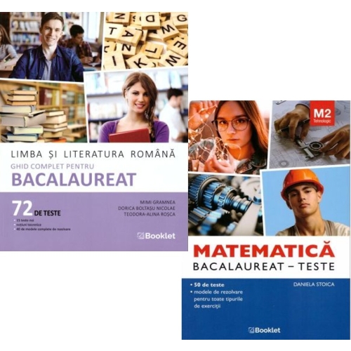 Pachet Bacalaureat 2027. Limba si literatura romana Ghid complet cu 72 teste si Matematica M2 Tehnologic. Teste - Mimi Gramnea Daniela Stoica