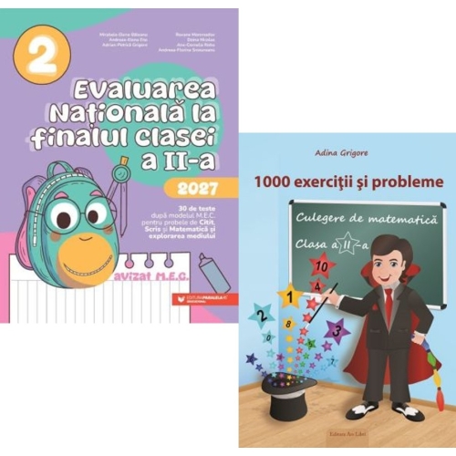 Pachet Evaluarea Nationala. Matematica exercitii si probleme clasa a 2-a - Adina Grigore Mirabela Elena Baleanu