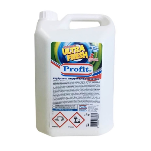 Profit Ultra Fresh Detergent inalbitor pentru podele si suprafete, vascos cu hipoclorit de sodiu, 4Lpe grupdzc.ro✅. Descopera gama copleta de produse la oferte speciale✅!
