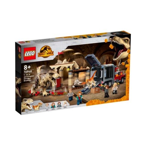LEGO Jurassic World. Evadarea dinozaurilor T-Rex si Atrociraptor 76948, 466 piese | 5702016913545