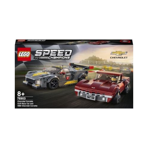 LEGO Speed Champions. Masina de curse Chevrolet Corvette C8. R si 1968 Chevrolet Corvette 76903, 512 piese | 5702016912494